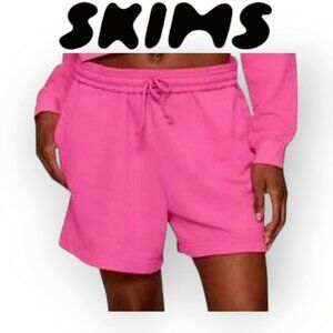 Skims French Terry Bubblegum Pink Shorts 4X Oversize Drawstring Comfy Loungewear